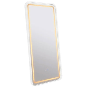 Glendora - LED Standing Mirror Bluetooth Speakers - Pearl Silver