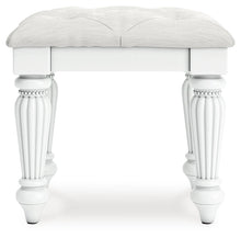 Kozlani - Vanity Upholstered Stool - White