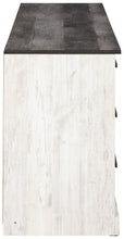 Shawburn - White / Black / Gray - Six Drawer Dresser - Pewter-tone pulls
