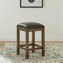 Lennox - Upholstered Console Stool - Dark Brown