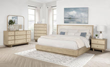Kailani - California King Wingback Bed - Beige Oak