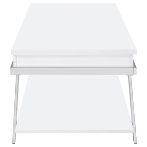 Marcia - Rectangular Lift Top Coffee Table - White High Gloss