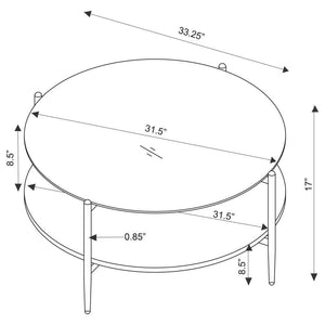 Jonelle - Round Glass Top Table