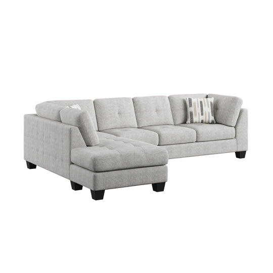 Myles - Chaise Sectional - Overcast