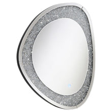 Mirage - Acrylic Crystals Inlay Wall Mirror With Led Lights - Silver