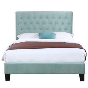 Amelia - Upholstered King Bed - Light Blue