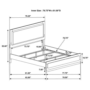 Caraway - Wood LED Panel Bed