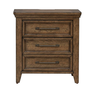 Carolina Park - Nightstand With Charging Station - Brown