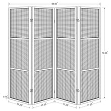 Browning - 4-Panel Bamboo Room Divider Folding Screen - Walnut