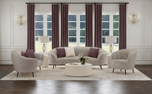 Ellorie - Upholstered Curved Sofa Set