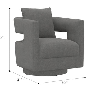 Jude - Swivel Chair - Flint Gray