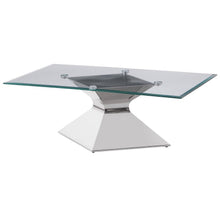 Jenny - Glass Top Stainless Steel Table