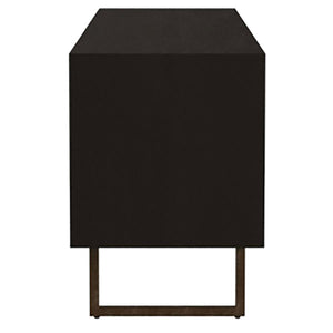 Marsden - 2 Door Mango Wood TV Stand - Charcoal Black
