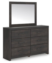 Hollivern - Dark Gray - Dresser And Mirror