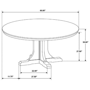 Hartville - 60" Round Dining Table - Natural Light Brown