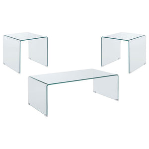 Ripley - Bent Glass Coffee And End Table Set