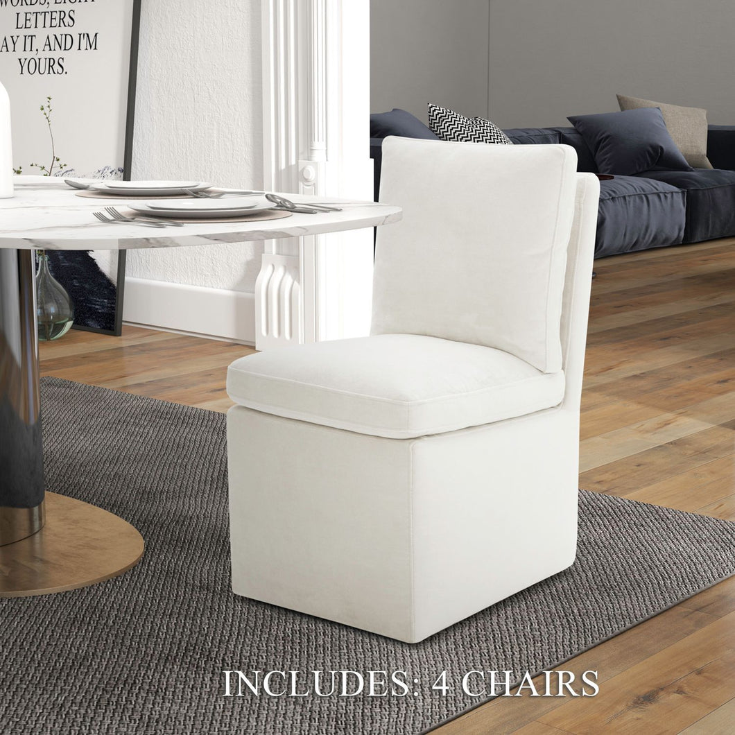 Accent Dining - Accent Dining Chairs With Casters (Set of 4)