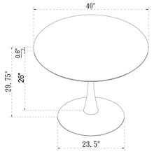 Arkell - Round Faux Marble Top Dining Table