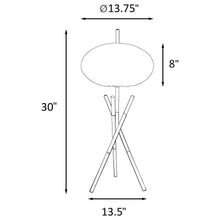 Layton - White Orb Shade Tripod Table Lamp - Black