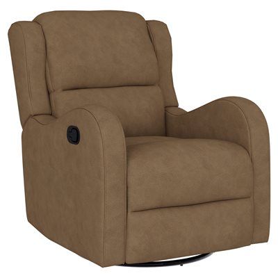 Henry - Recliner With Manual Swivel And Glider - Teak