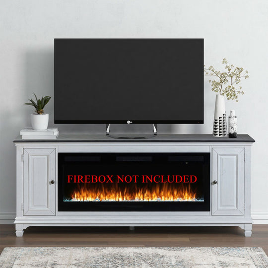 Fireplace TV Consoles - 80" Fireplace TV Console FTS - White