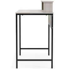 Bayflynn - White / Black - Home Office Desk with Hutch