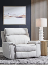 Social Pointe - Pearl / Ash - Power Recliner / Adjustable Headrest