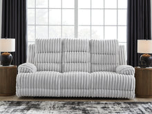 Rhines Falls - Alloy - Reclining Power Sofa With Drop Down Table