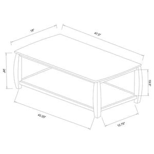 Dixon - 1-Shelf Rectangular Wood Table