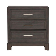Modern Edge - Nightstand With Charging Station - Brown