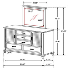 Franco - 5-drawer Dresser With Mirror