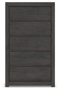 Fraluna - Charcoal - Five Drawer Chest