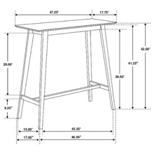 Finnick - Rectangular Pub Height Bar Table - Walnut