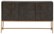 Elinmore - Brown / Gold Finish - Accent Cabinet