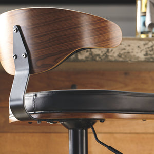 Bellatier - Brown / Black - Tall UPH Swivel Barstool