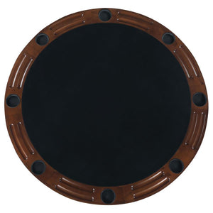 Marietta - Round Dining And Billiard Poker Game Table - Tobacco