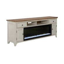 Fireplace TV Consoles - 652 80" Console With Fire FT - White