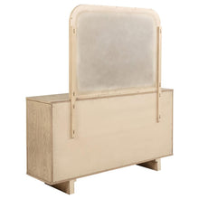 Kailani - 9-Drawer Dresser And Mirror - Beige Oak