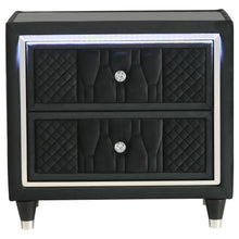 Lorient - 2-Drawer LED Nightstand With USB