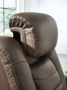 High Impact - Tobacco - Power Reclining Loveseat With Console / Adj Hdrst