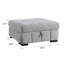 Ritchie - Storage Ottoman - Pewter