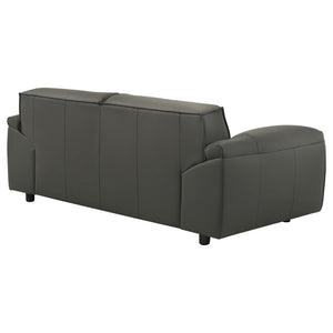 Buxton - Top Grain Leather Upholstered Loveseat