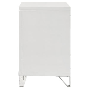 Marmore - 2-Drawer Nightstand Bedside Table - White