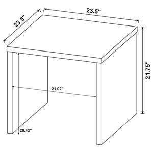 Knapp - Engineered Wood Square Side End Table - Black