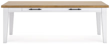 Ashbryn - White / Natural - Rectangular Dining Room Table