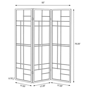Katerina - 3-Panel Room Divider Folding Shoji Screen - Cherry