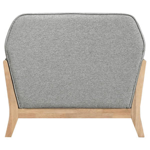 Vaughn - Fabric Upholstered Flared Arm Accent Chair - Gray