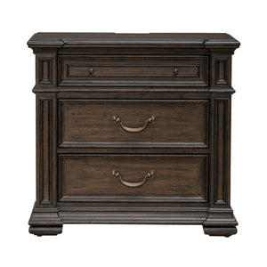 Provence Park - Nightstand With Charging Station - Brown
