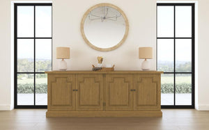 Florence - 4 Door Dining Sideboard Buffet Cabinet - Rustic Honey