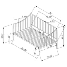 Newbury - Metal Twin Daybed Bed Frame - Matte Black